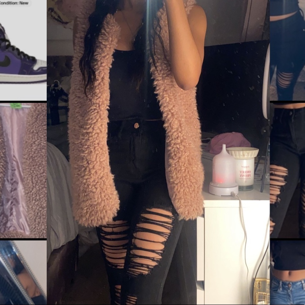 Pink Sherpa Vest